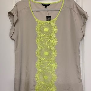 Silky short sleeve top